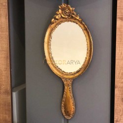 Altın Varaklı Askılı Makyaj Aynası