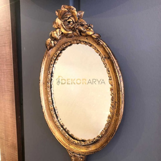 Altın Varaklı Askılı Makyaj Aynası