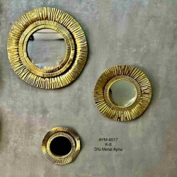 3 Lü Metal Ayna Gold