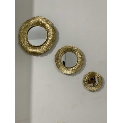 3lü Metal Ayna Gold