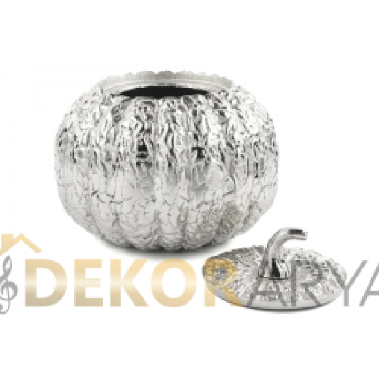 Gümüş Kabak Dekoratif Obje 20x17cm