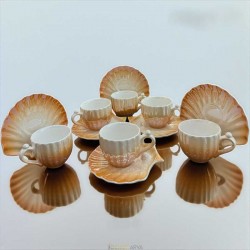 İncili 6 Kişilik Türk Kahvesi Fincan Takımı İnci Kahve