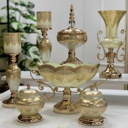 Imperial Cream Elegance 7 Parça Salon Aksesuar Seti