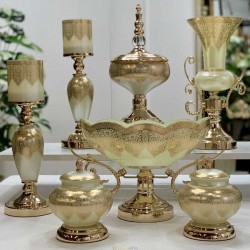 Imperial Cream Elegance 7 Parça Salon Aksesuar Seti