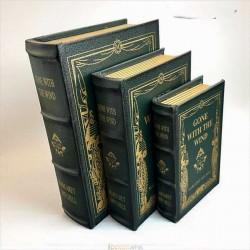 3’lü Dekoratif Kitap Kutu Seti – Gone With The Wind Tasarımlı