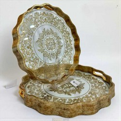 Lalezar 2’li Gold Tepsi Seti (36–40 cm)