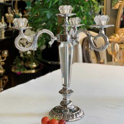 3 Kollu Şamdan Silver