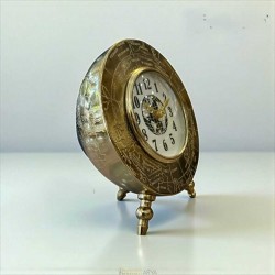 Metal Dünya Haritalı Dekoratif Masa Saati – 16×20 cm