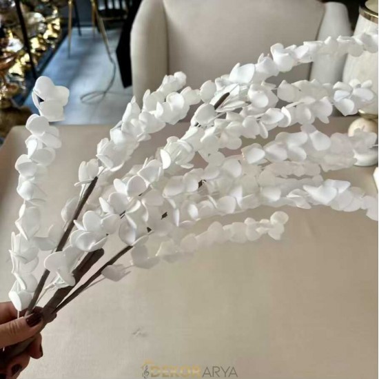 Yapay Sarkıt Okaliptüs Dalı Beyaz