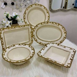 5 Li Seramik Servis Set Fiore