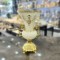 Barok İnci Beyaz Gold Lüks Vazo – 37x20 cm